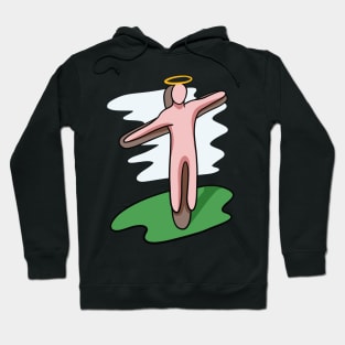 Simple Naive Jesus - Abstracted Christianity Portrayal Hoodie